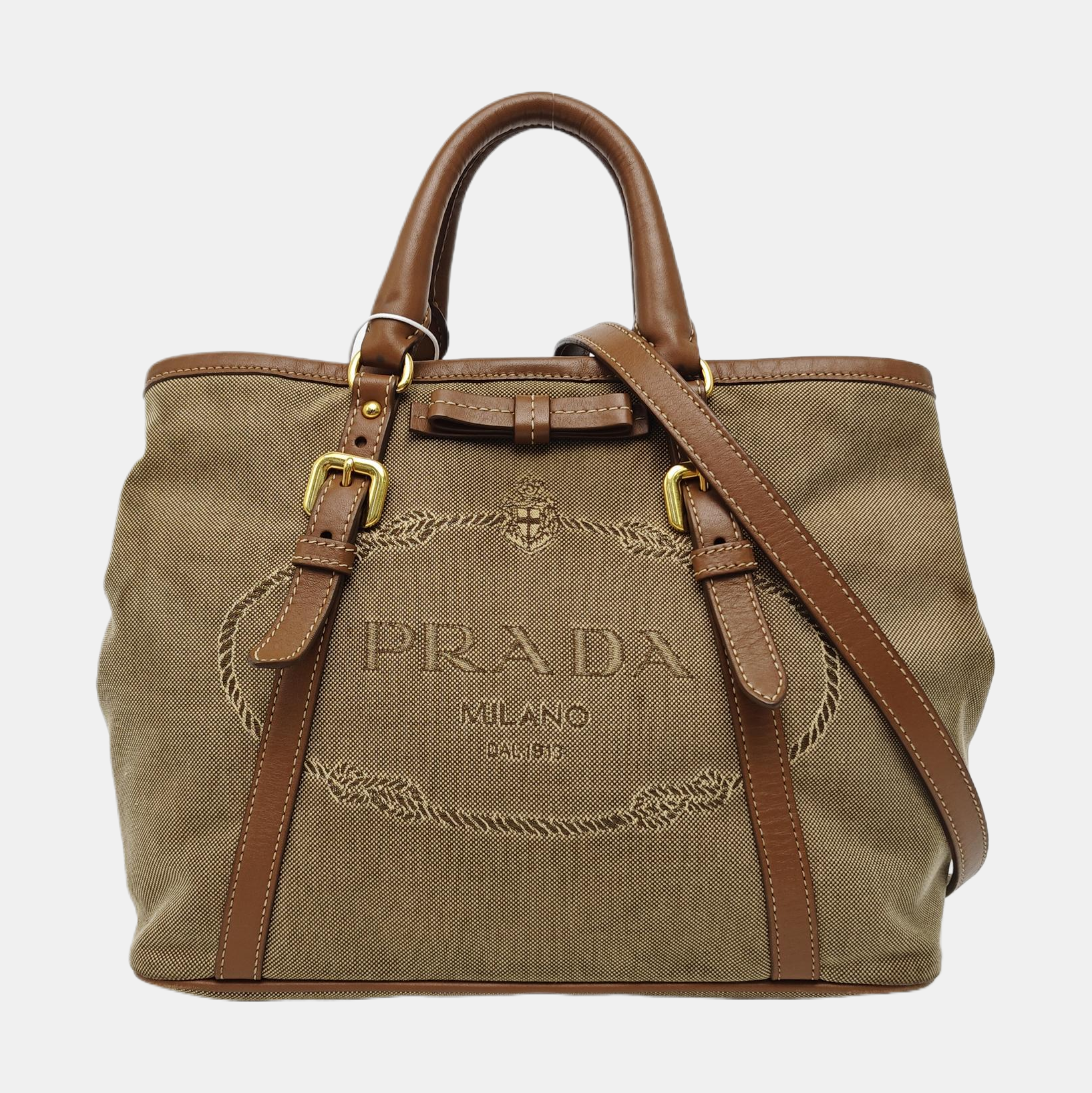 Fabric Tote Bag Brown