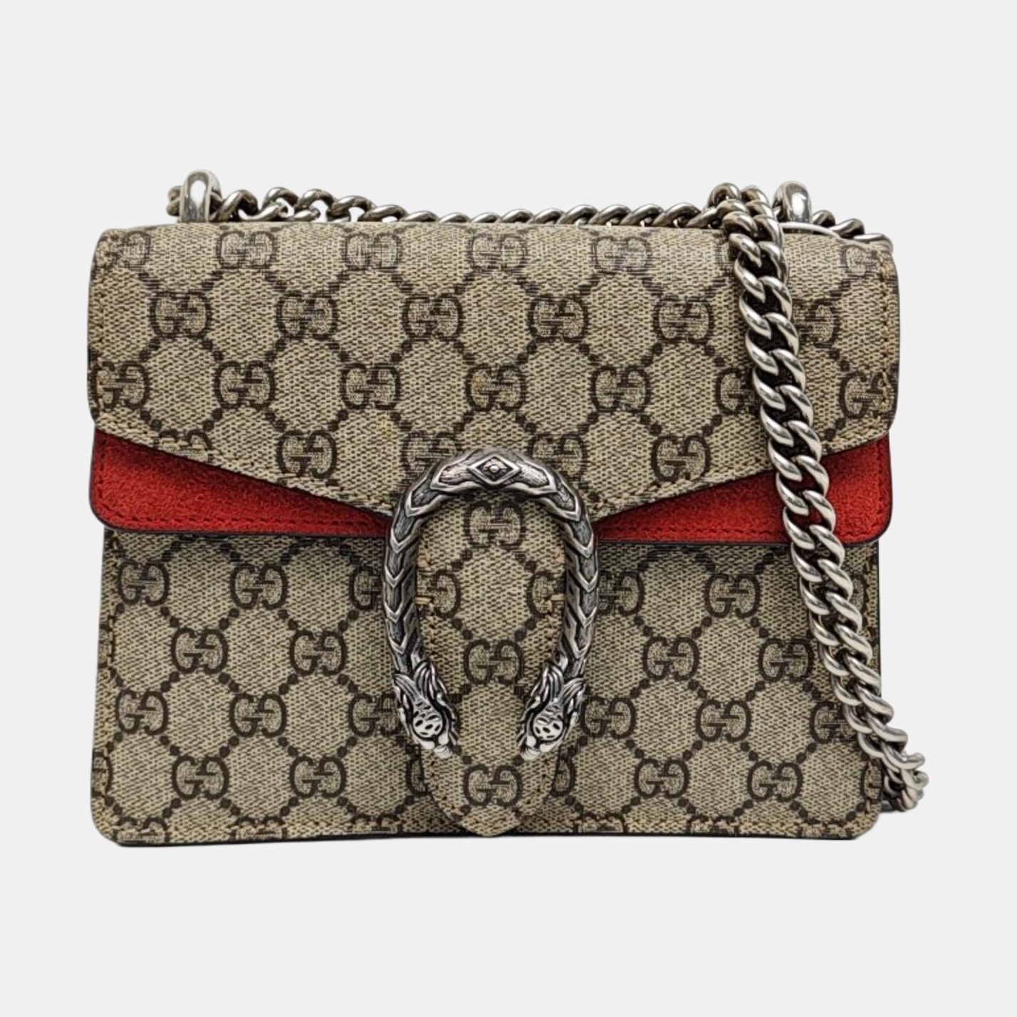 Dionysus Mini Monogram Coated Canvas Beige