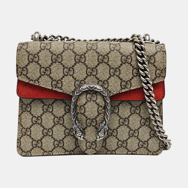 Dionysus Mini Monogram Coated Canvas Beige