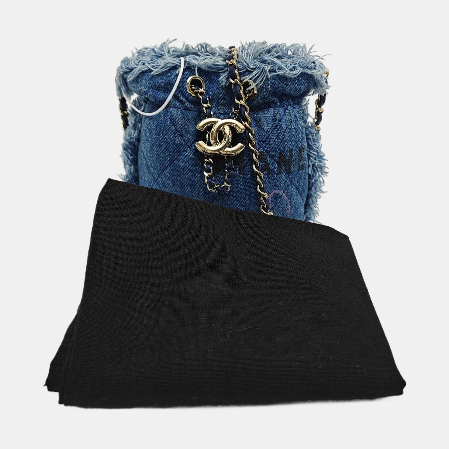 DRAWSTRING Mini Quilted Denim Blue