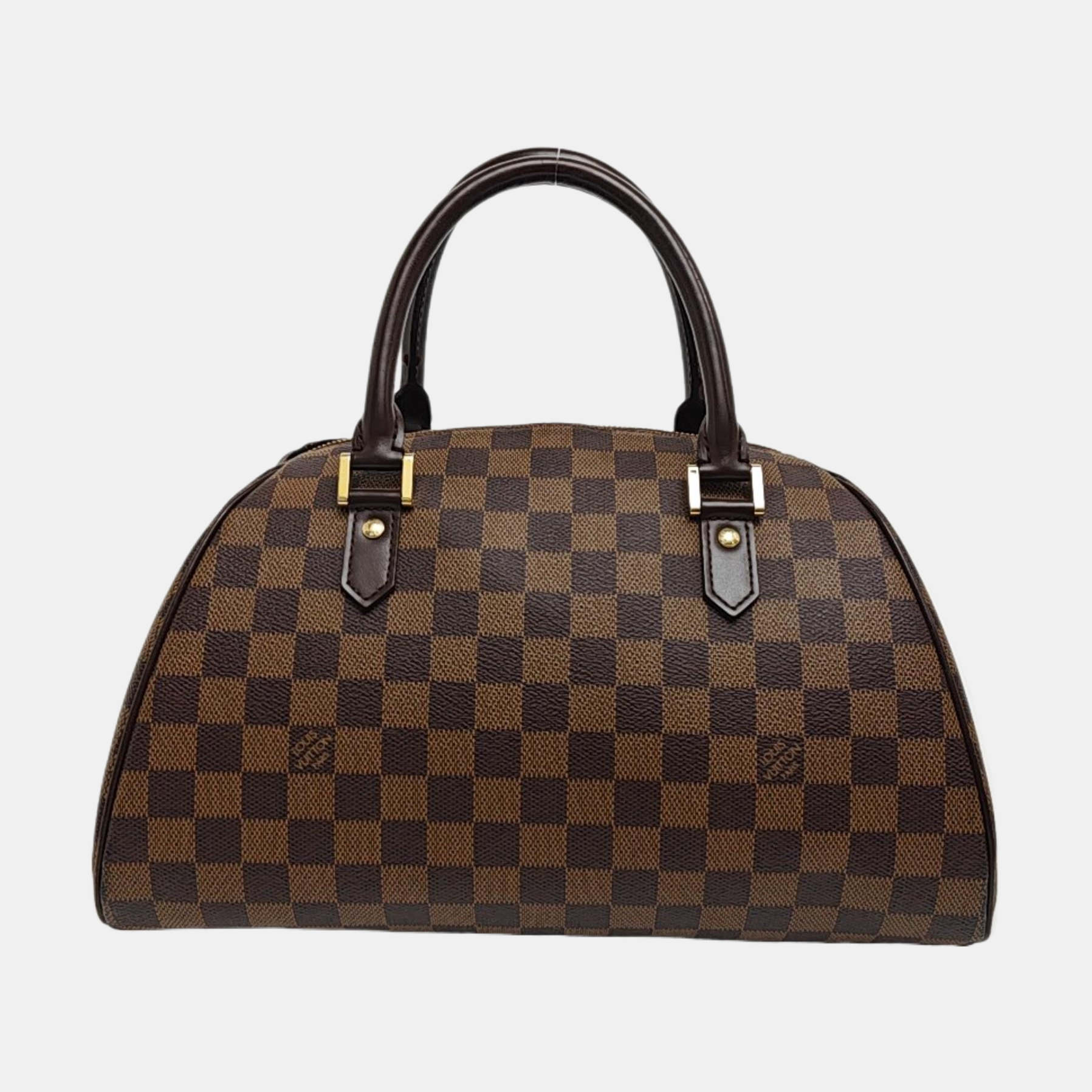 RIBERA MM Damier Ebene Coated Canvas Brown
