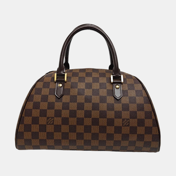 RIBERA MM Damier Ebene Coated Canvas Brown