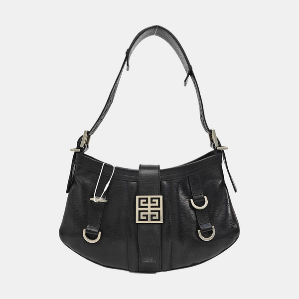 Calfskin Top Handle Bag Black
