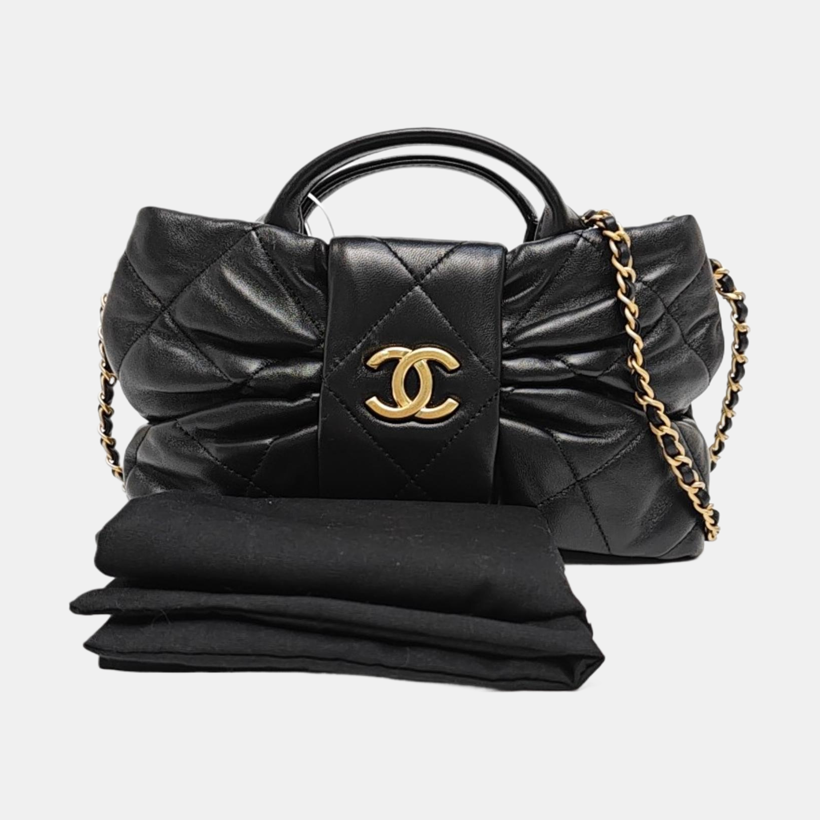 Quilted Lambskin Mini Black