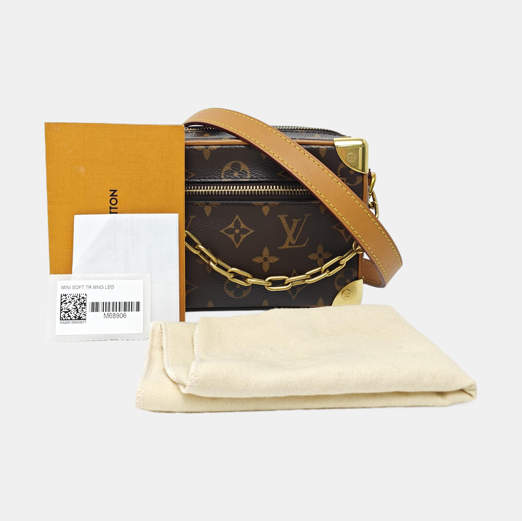 SOFT TRUNK Mini Monogram Coated Canvas Brown