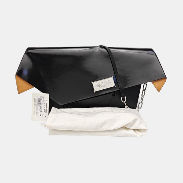 Patent Leather Shoulder Bag Black