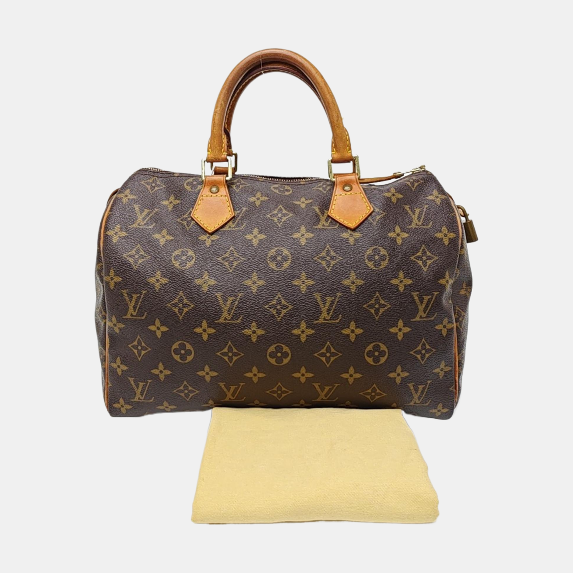 SPEEDY 30 Monogram Coated Canvas Brown
