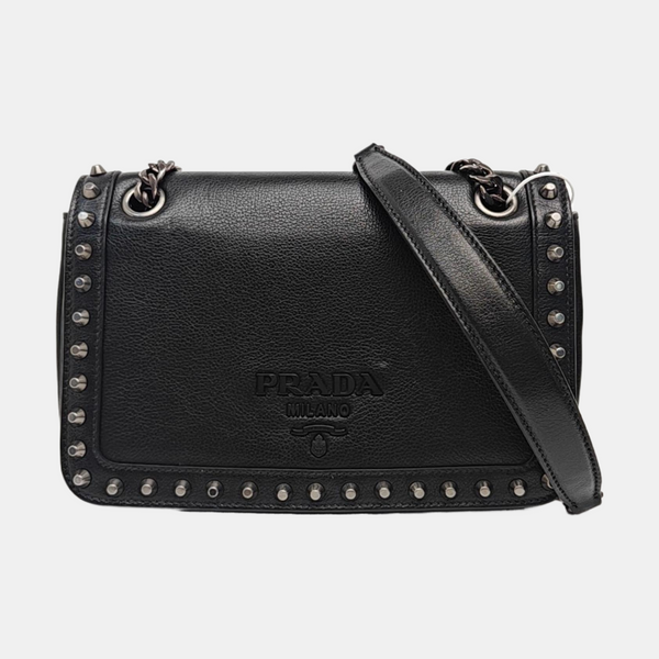Calfskin Shoulder Bag Black