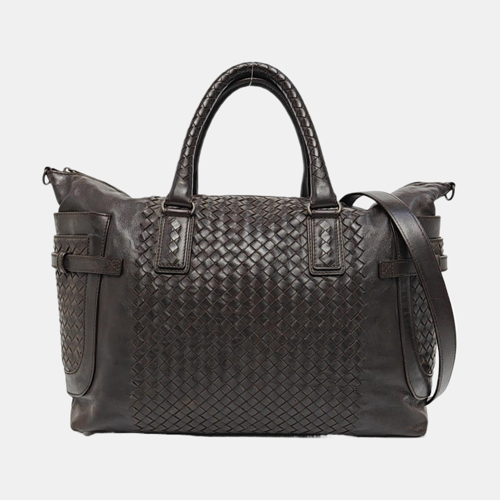 Calfskin Shoulder Bag Brown