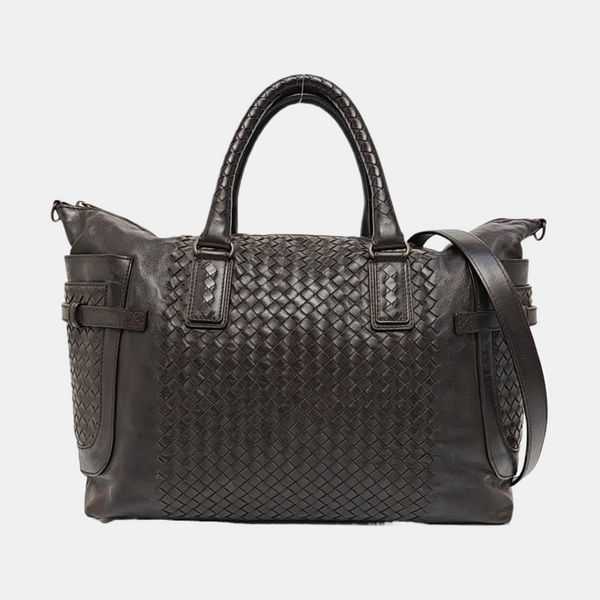 Calfskin Shoulder Bag Brown