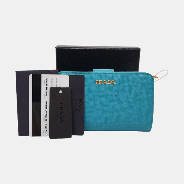 Saffiano Calfskin Wallet Blue