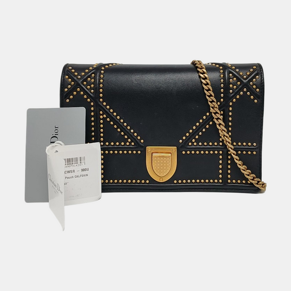 Authenticated pre-owned  Diorama Calfskin Black - Shoulder Bag at Looply