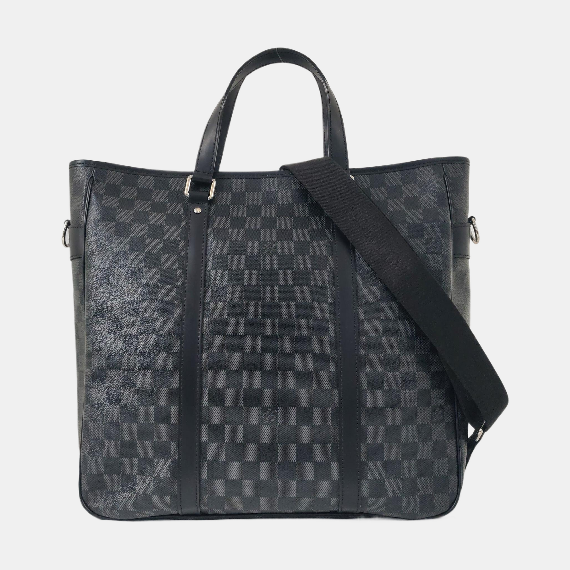 TADAO MM Damier Graphite Coated Canvas Gray
