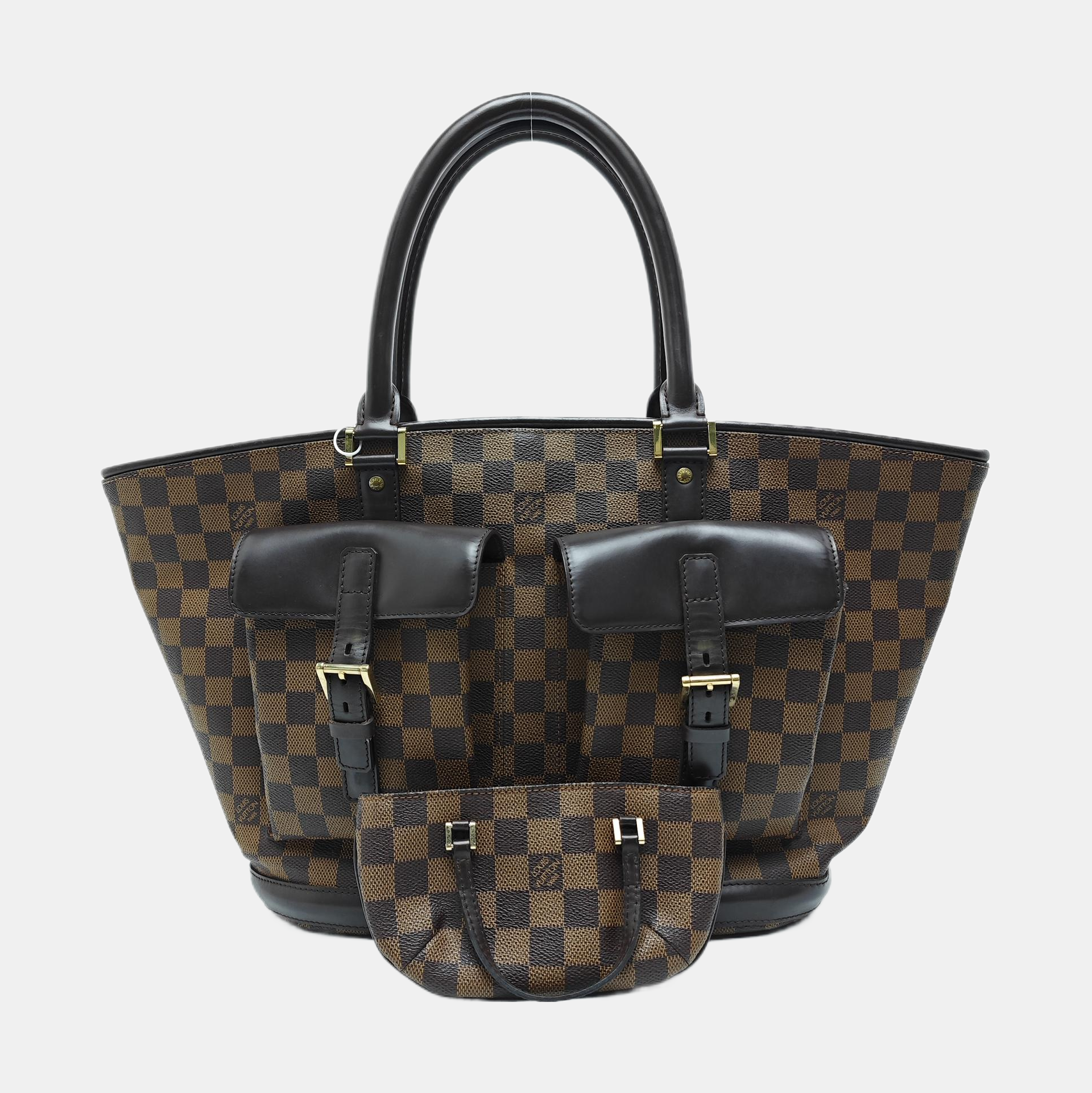 MANOSQUE GM Coated Canvas Brown
