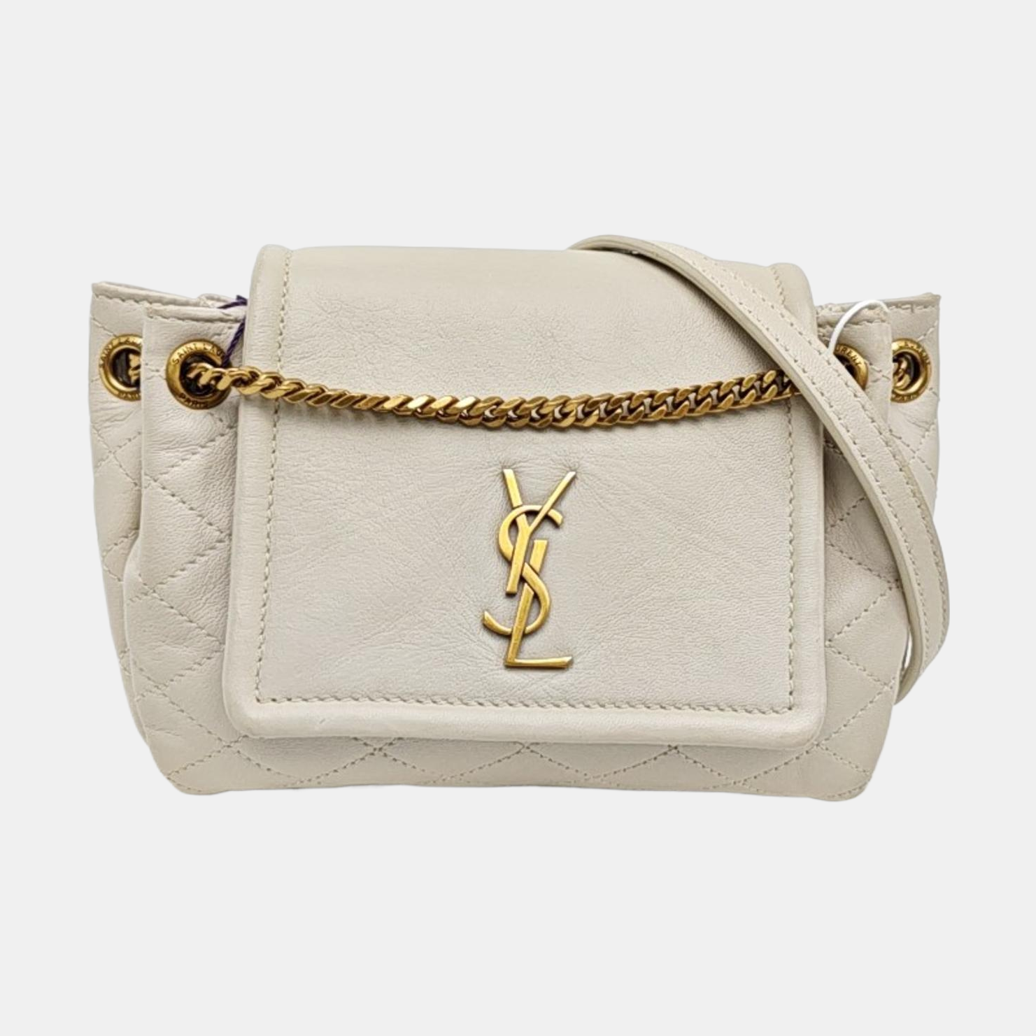 NOLITA Mini Quilted Lambskin White
