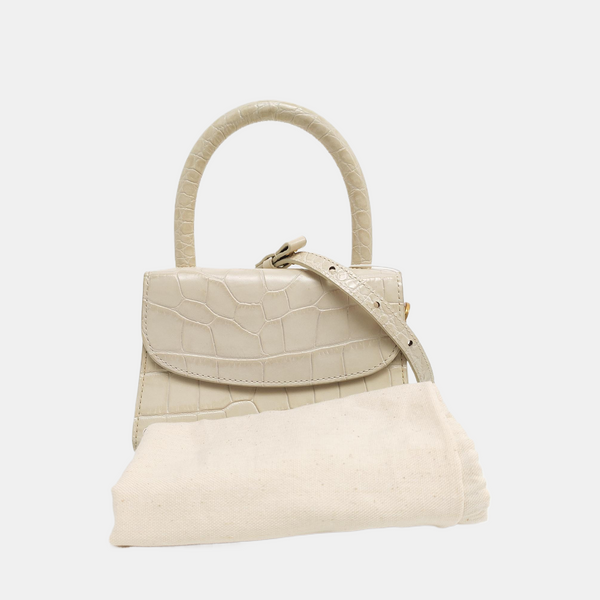 Leather Shoulder Bag Mini White