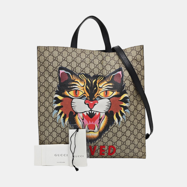 Monogram Coated Canvas Tote Bag Beige