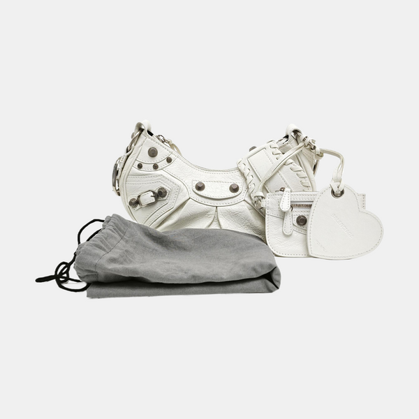 Le Cagole Mini Calfskin White