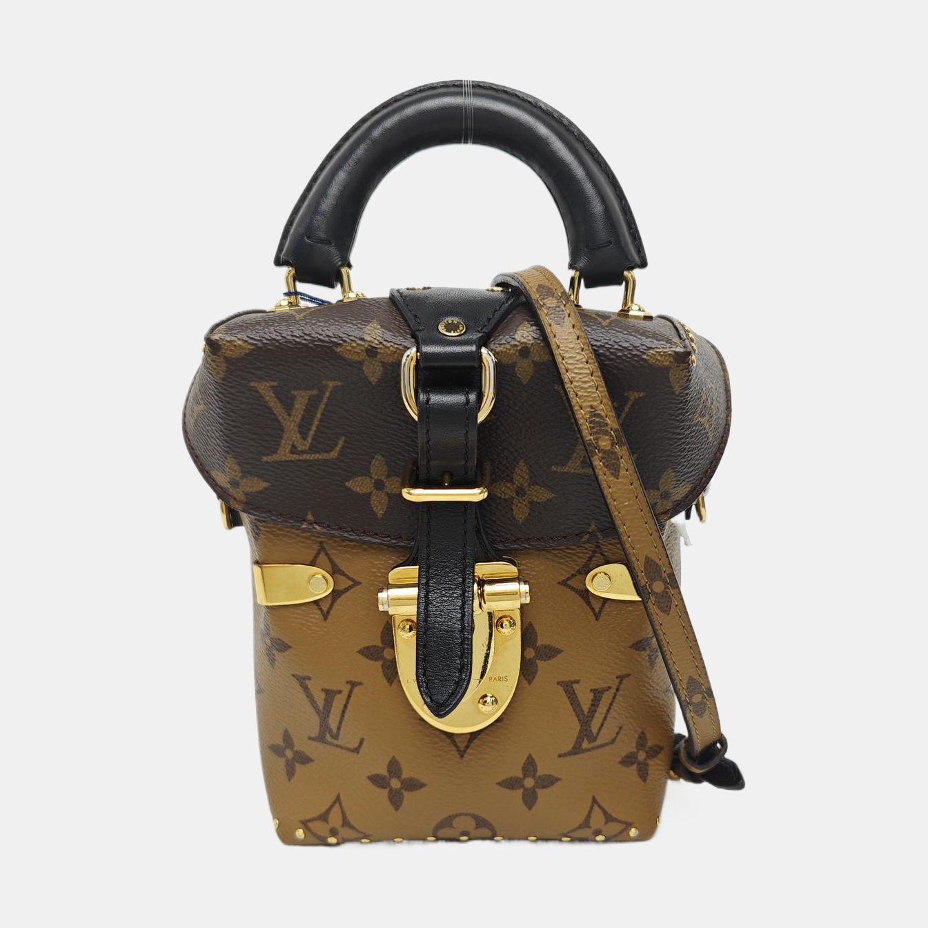 Monogram Coated Canvas Shoulder Bag Brown