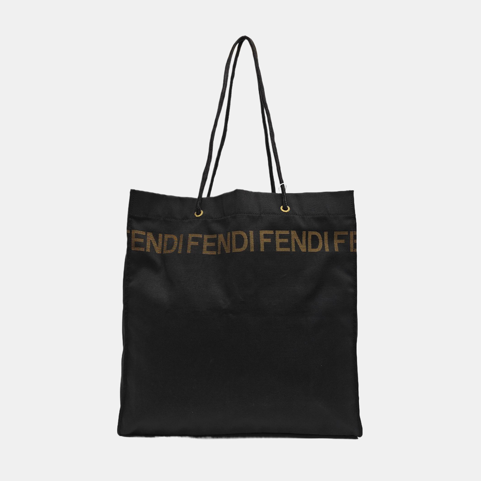 Fabric Shoulder Bag Black