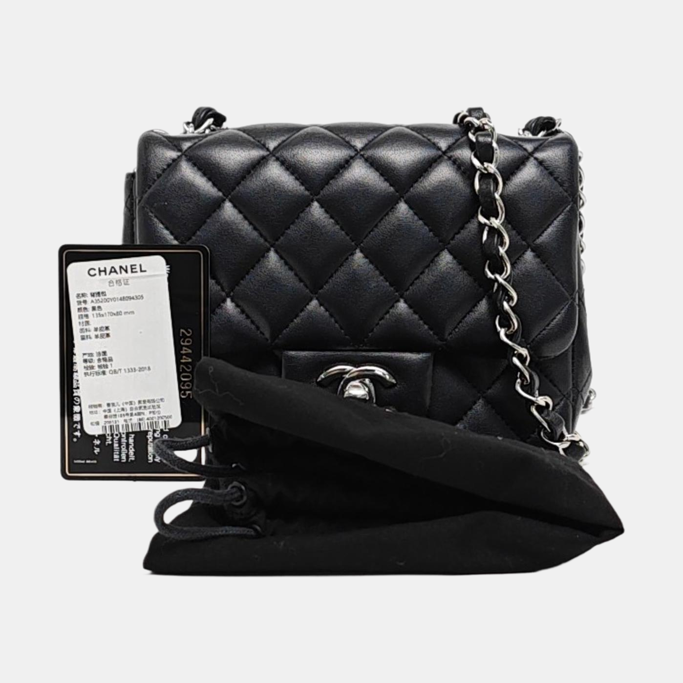 CLASSIC FLAP Mini Quilted Lambskin Black