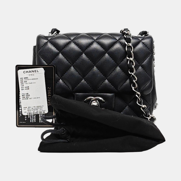 CLASSIC FLAP Mini Quilted Lambskin Black