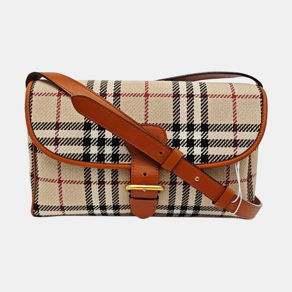 Fabric Crossbody Bag Beige