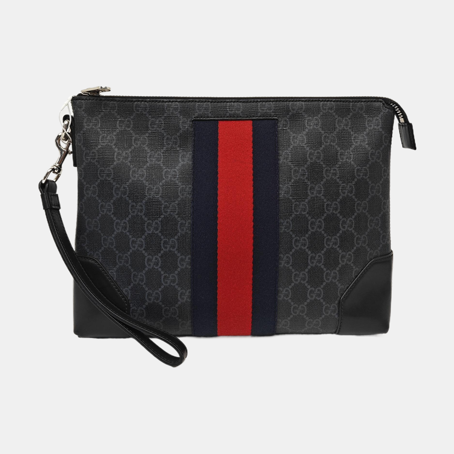Ophidia Medium Monogram Coated Canvas Gray