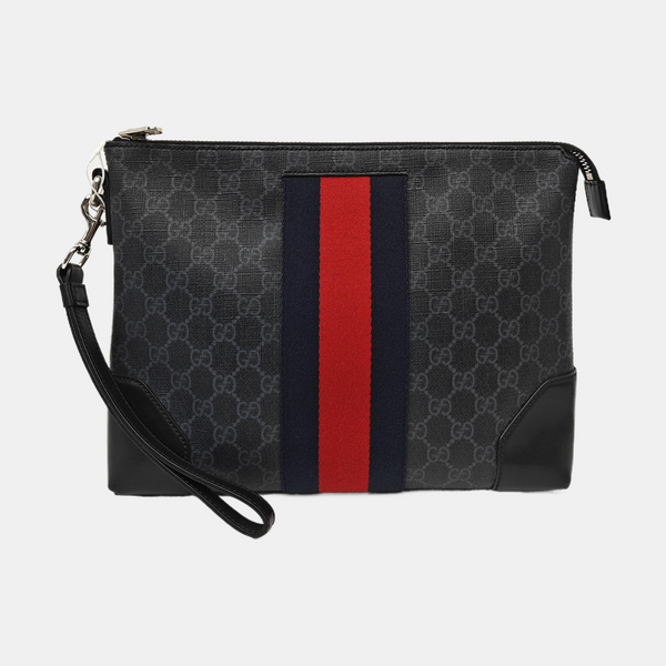 Ophidia Medium Monogram Coated Canvas Gray