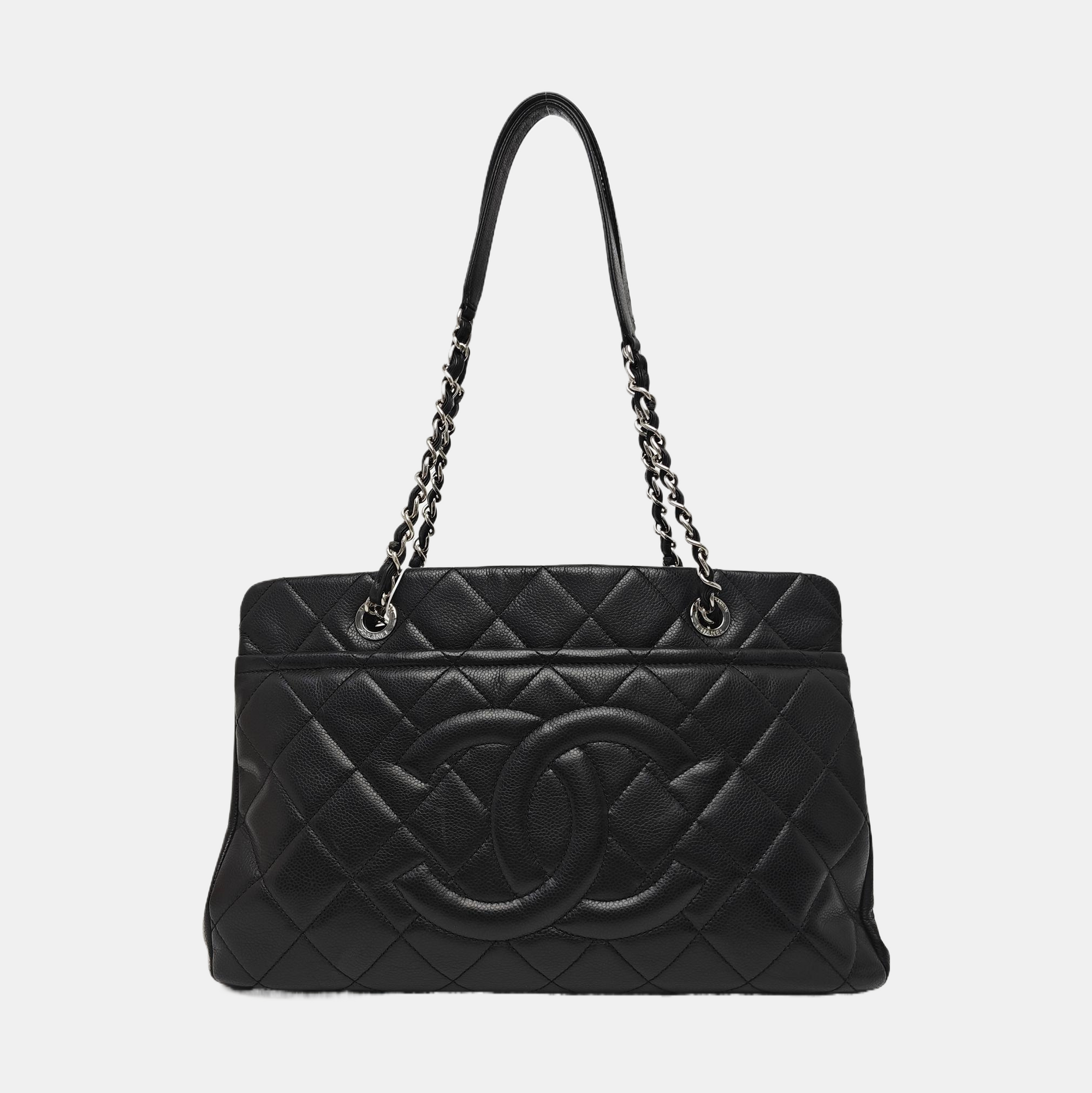 CC TIMELESS SOFT Quilted Grained Calfskin Black