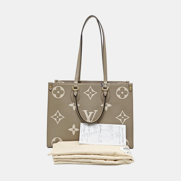 ONTHEGO MM Monogram Calfskin Gray