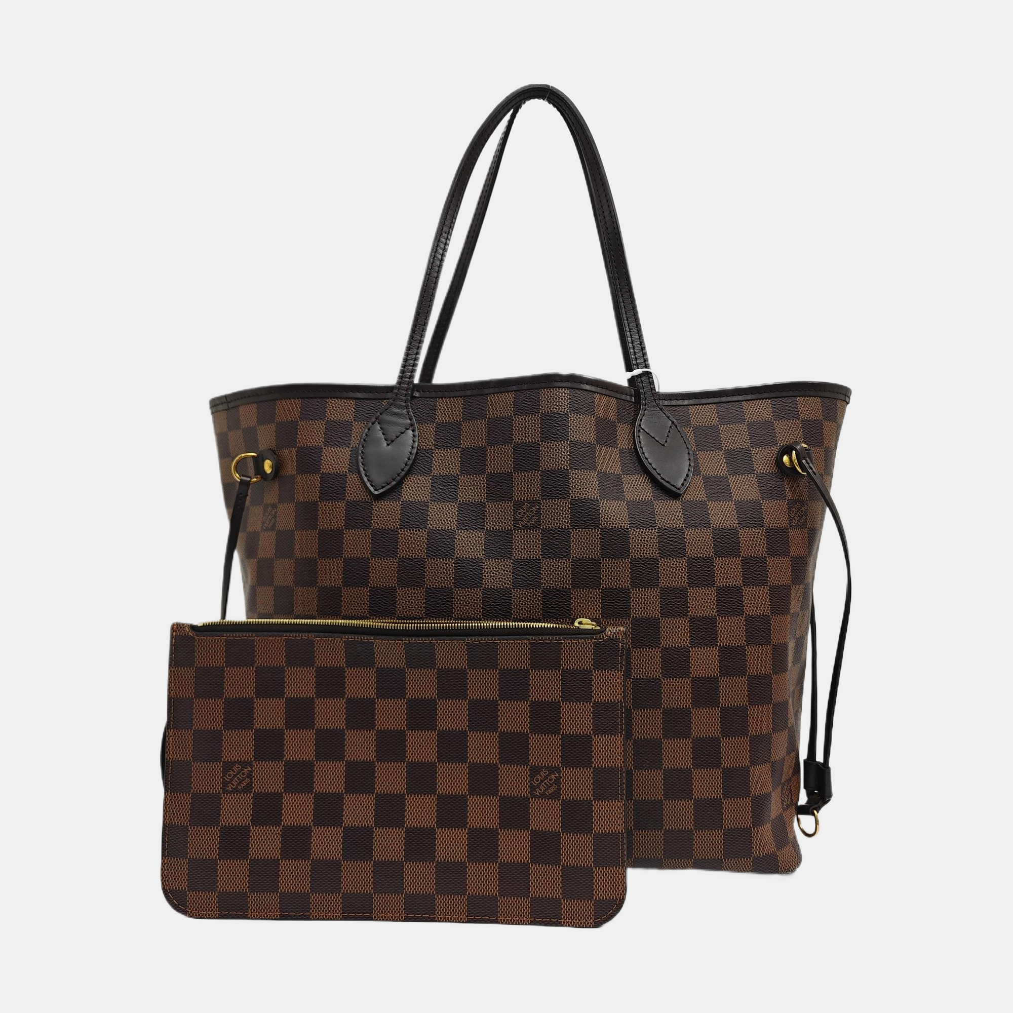 NEVERFULL MM Damier Ebene Coated Canvas Brown