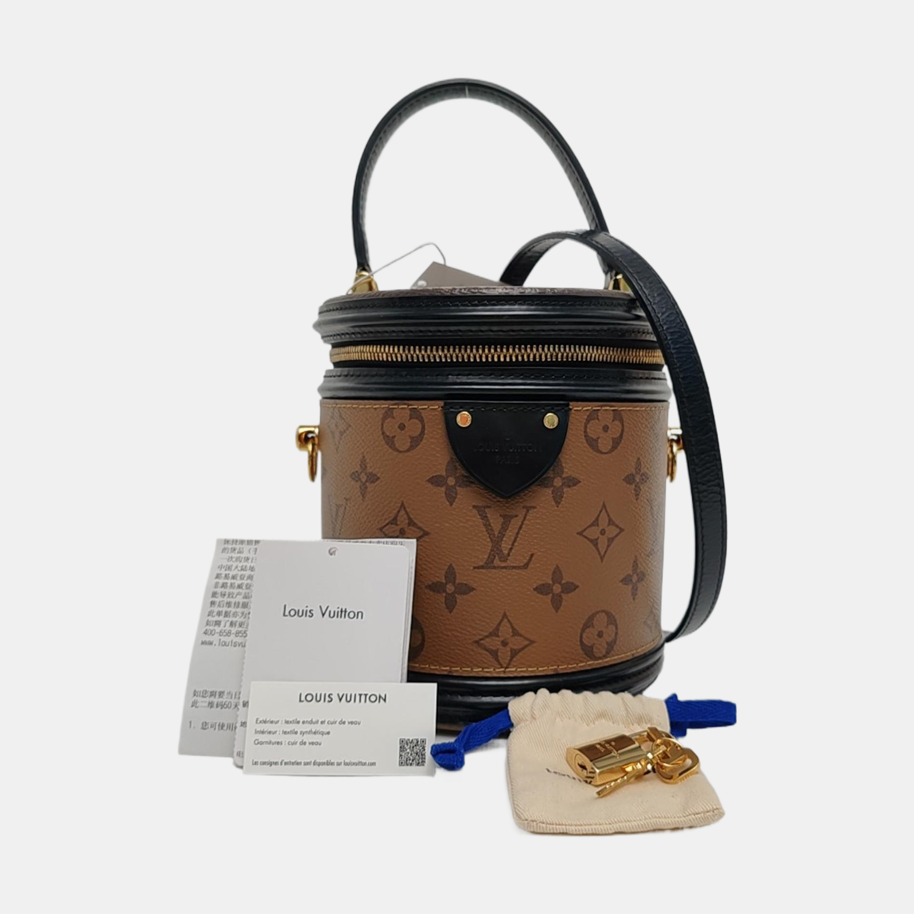 CANNES PM Monogram Coated Canvas Brown