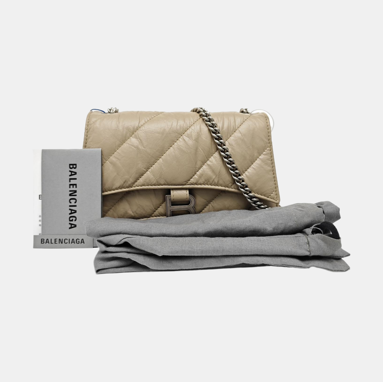 Crush Mini Quilted Calfskin Beige