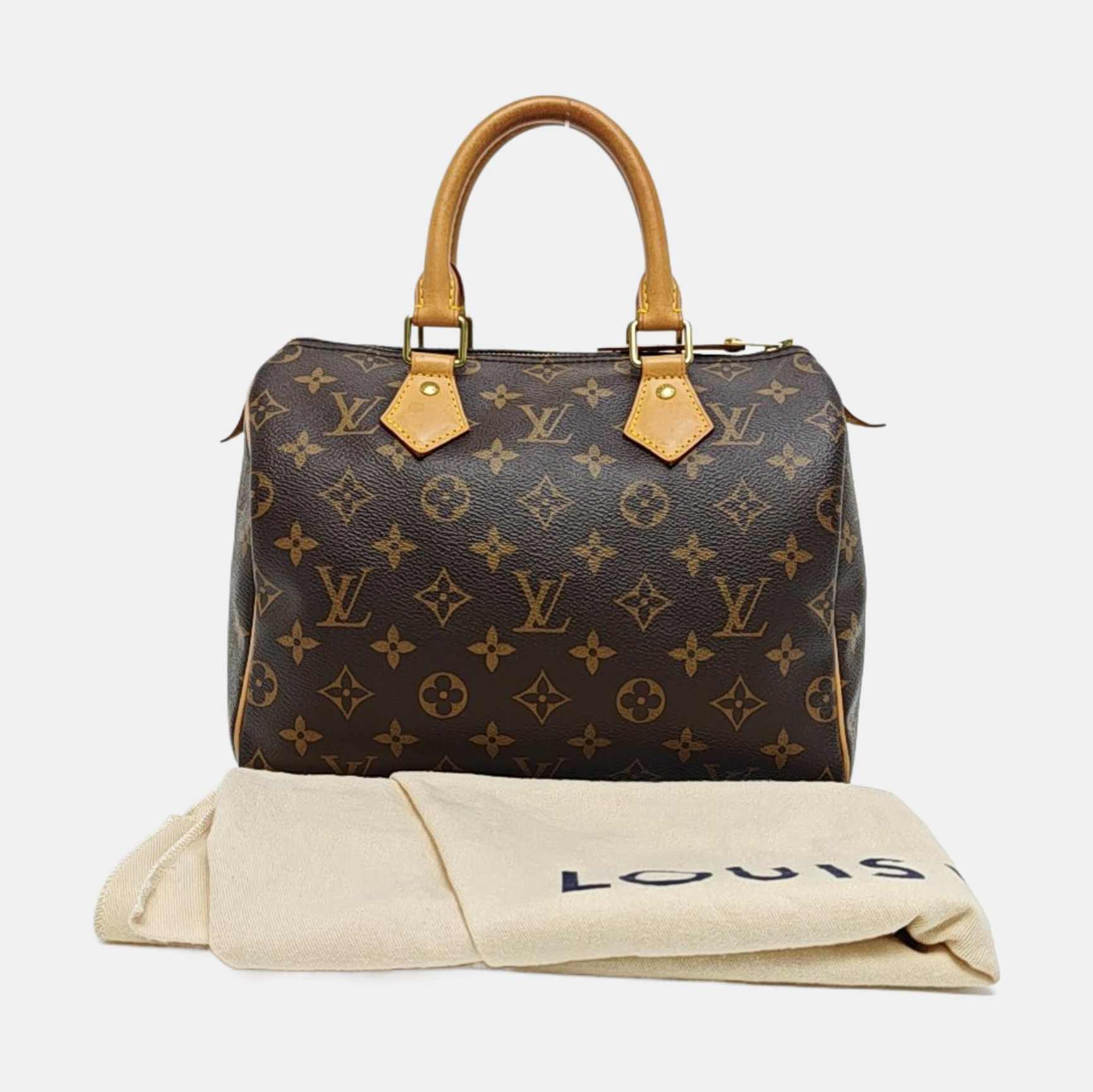 SPEEDY 25 Monogram Coated Canvas Brown