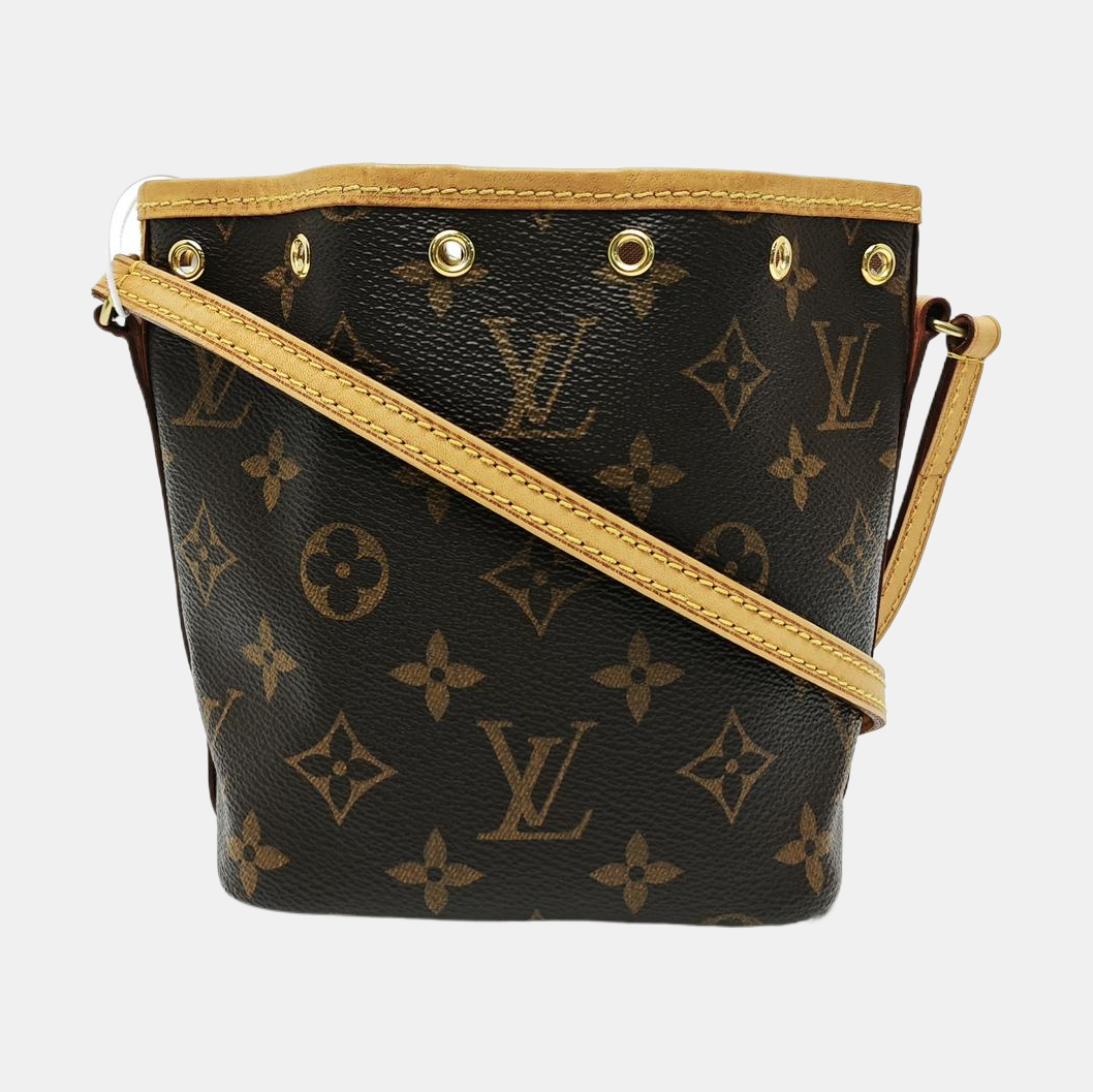 NÉONOÉ Nano Monogram Coated Canvas Brown