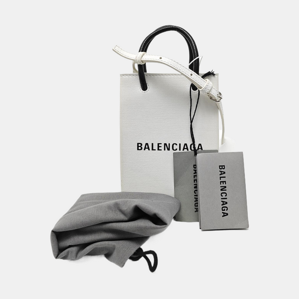 Shopping Bag Calfskin White