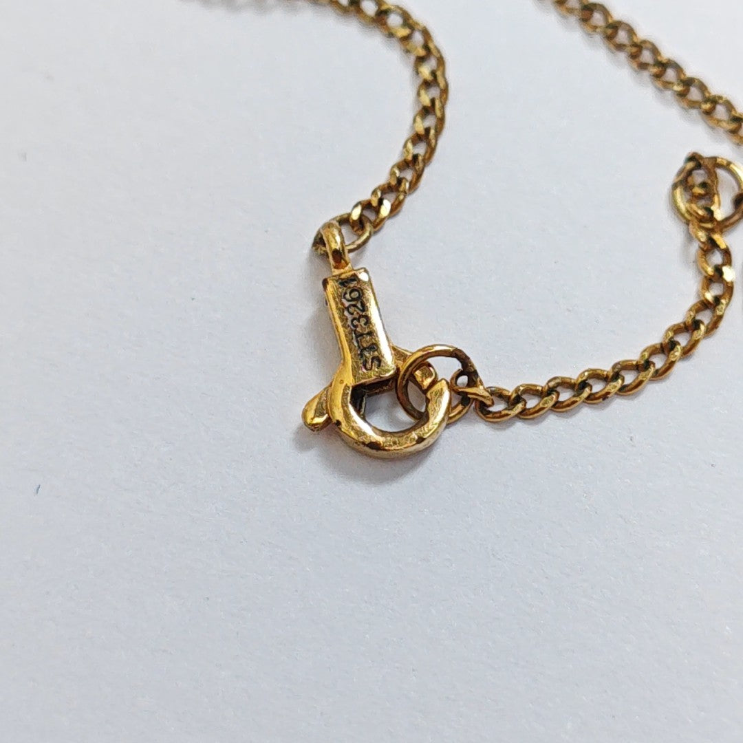 ALPHABET Crystal Gold Necklace