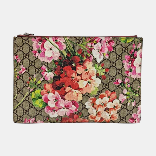 GG Blooms Coated Canvas Black