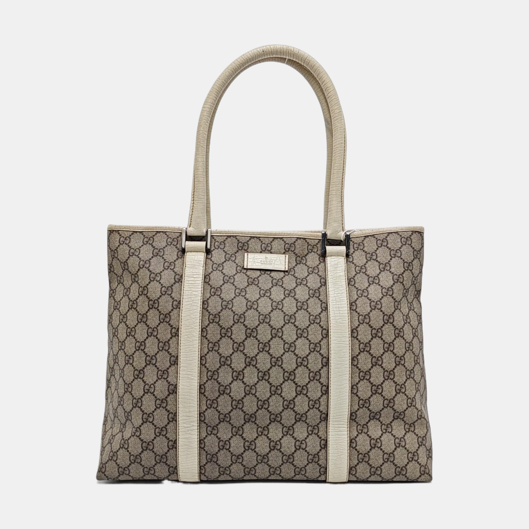 Monogram Coated Canvas Tote Bag Black