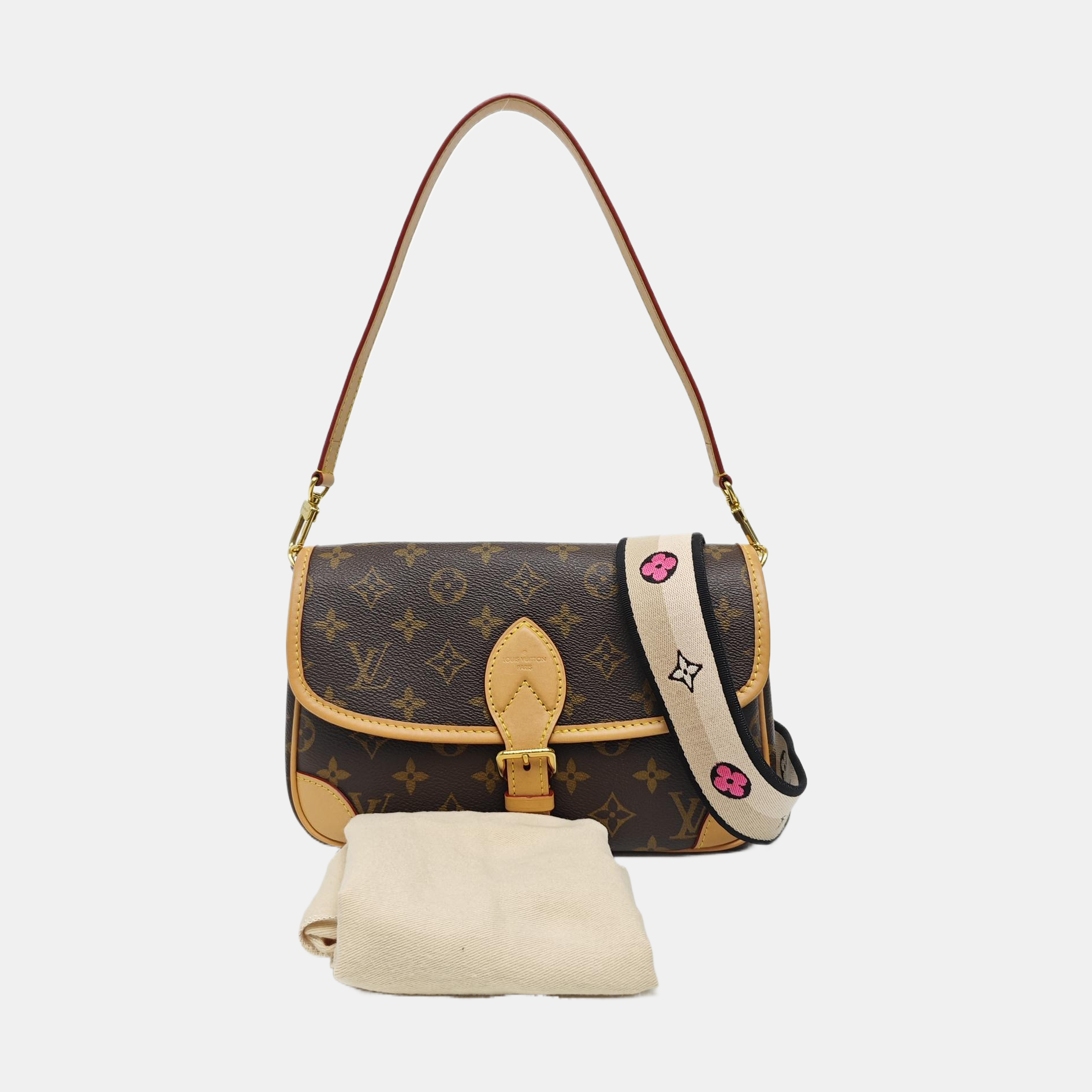DIANE Monogram Coated Canvas Brown