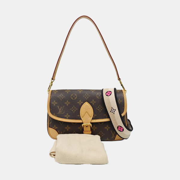 DIANE Monogram Coated Canvas Brown