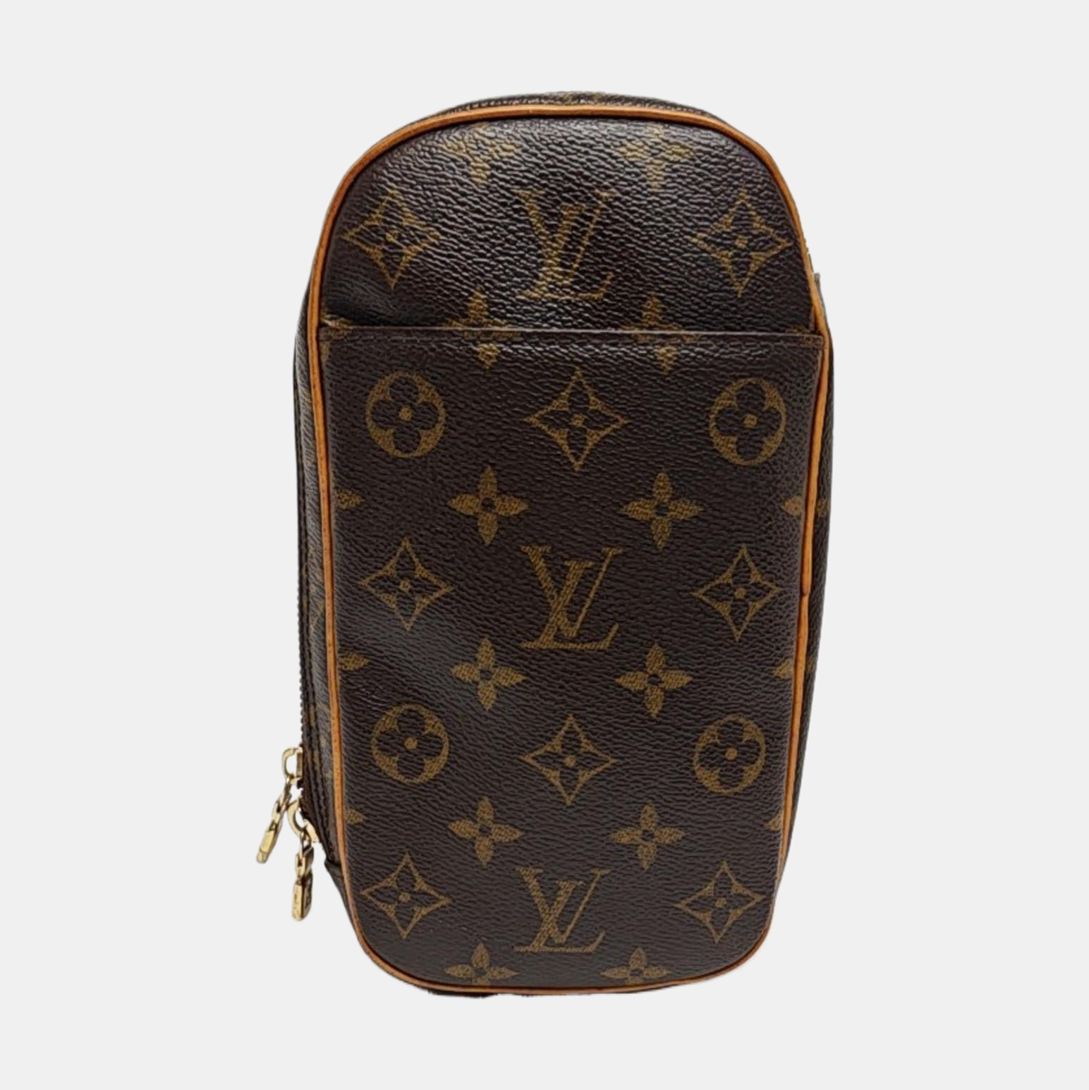 GANGE Monogram Coated Canvas Brown