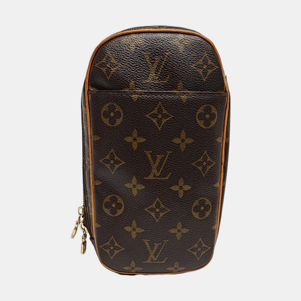 GANGE Monogram Coated Canvas Brown