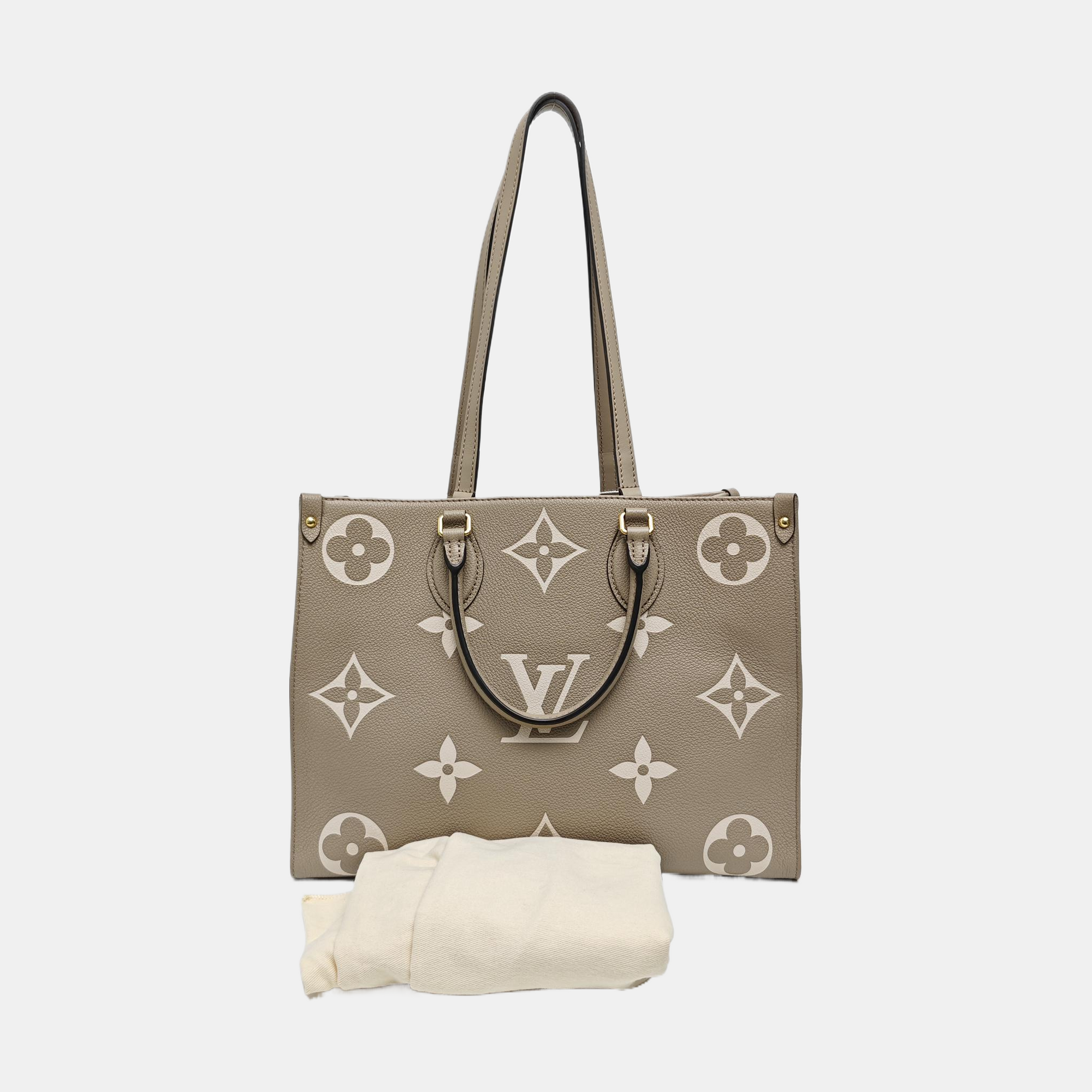 ONTHEGO MM Monogram Calfskin Gray