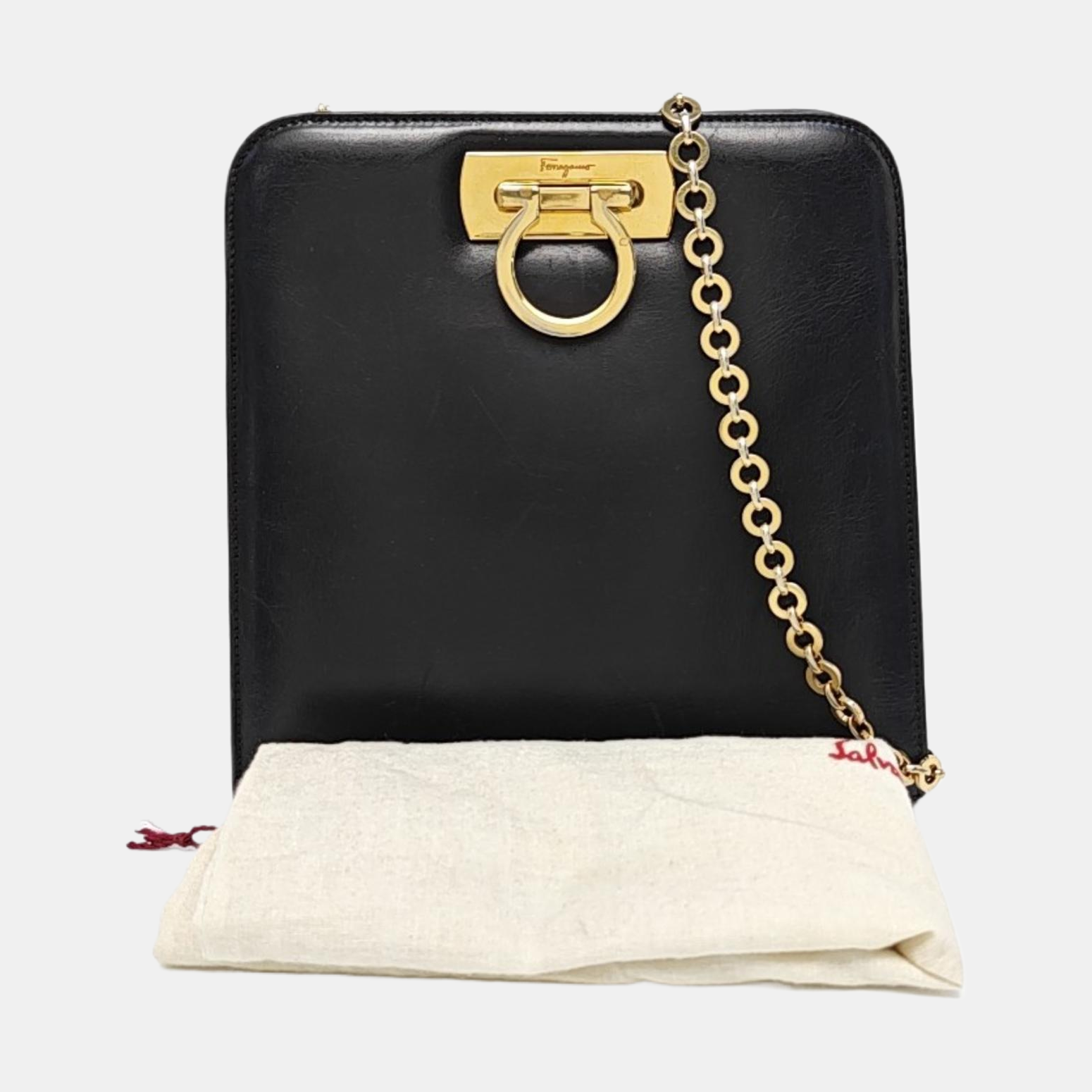 Calfskin Shoulder Bag Black