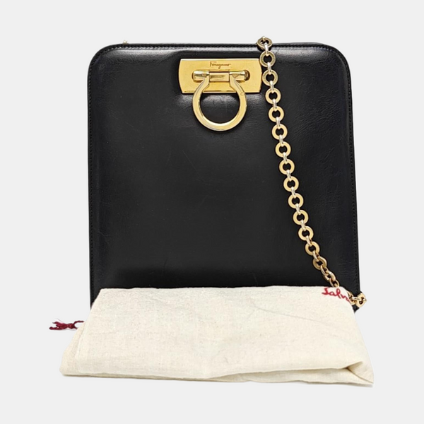 Calfskin Shoulder Bag Black