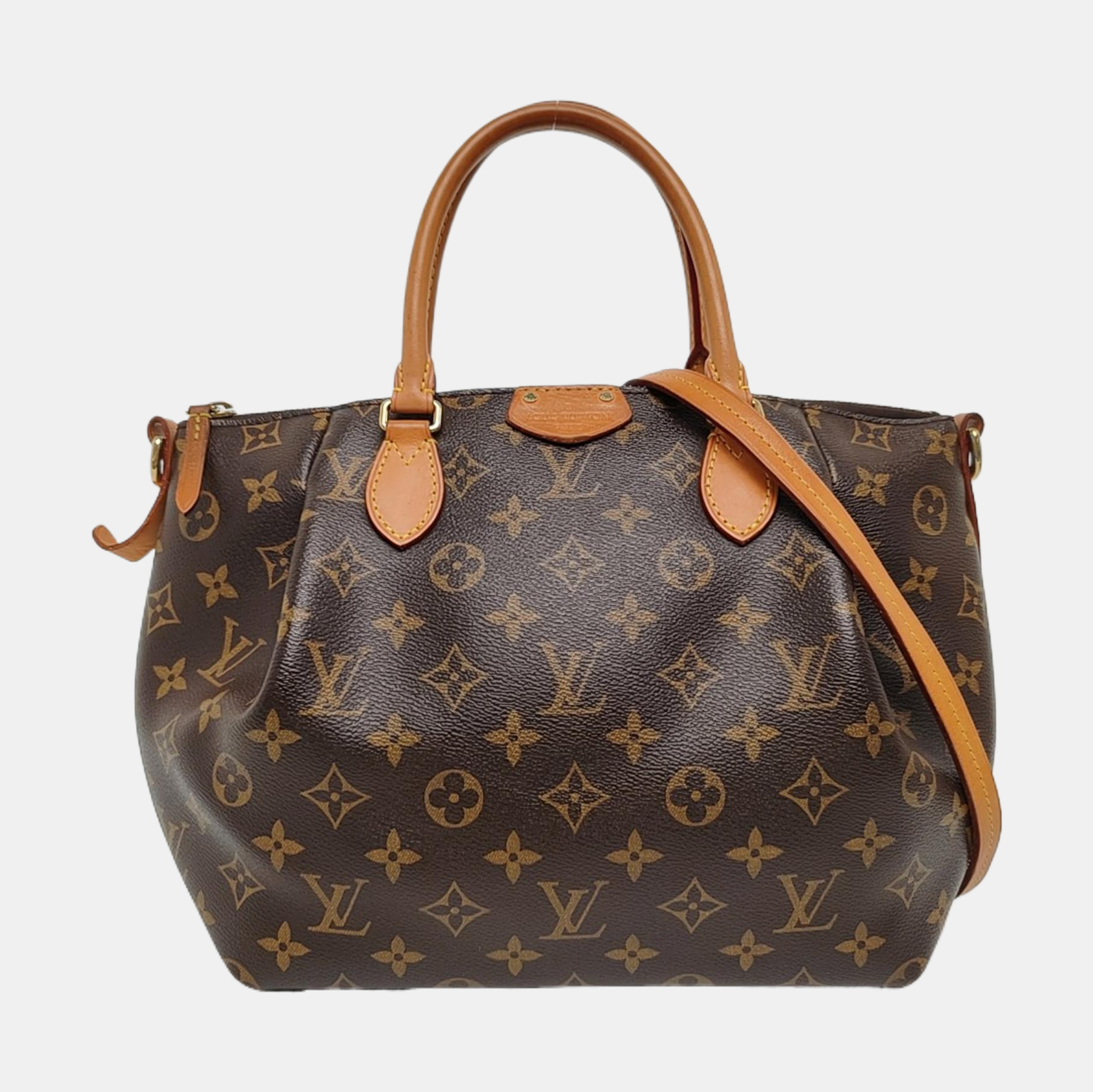 TURENNE Monogram Coated Canvas Brown