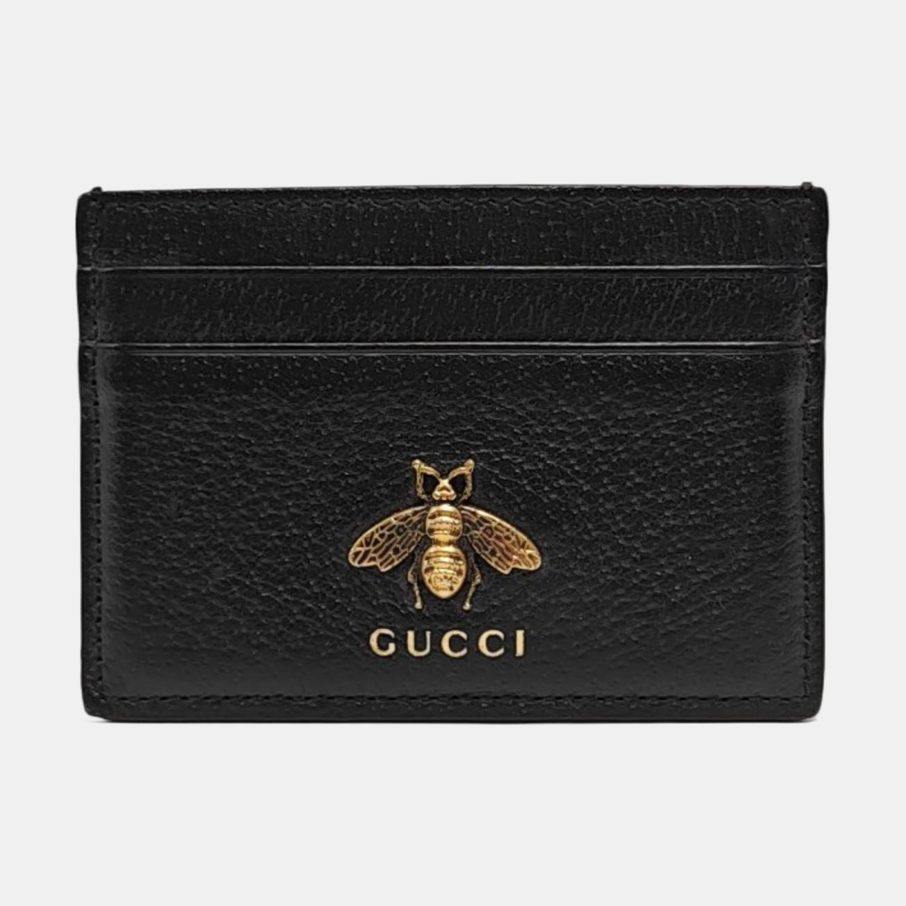 Animalier Calfskin Black Card Holder