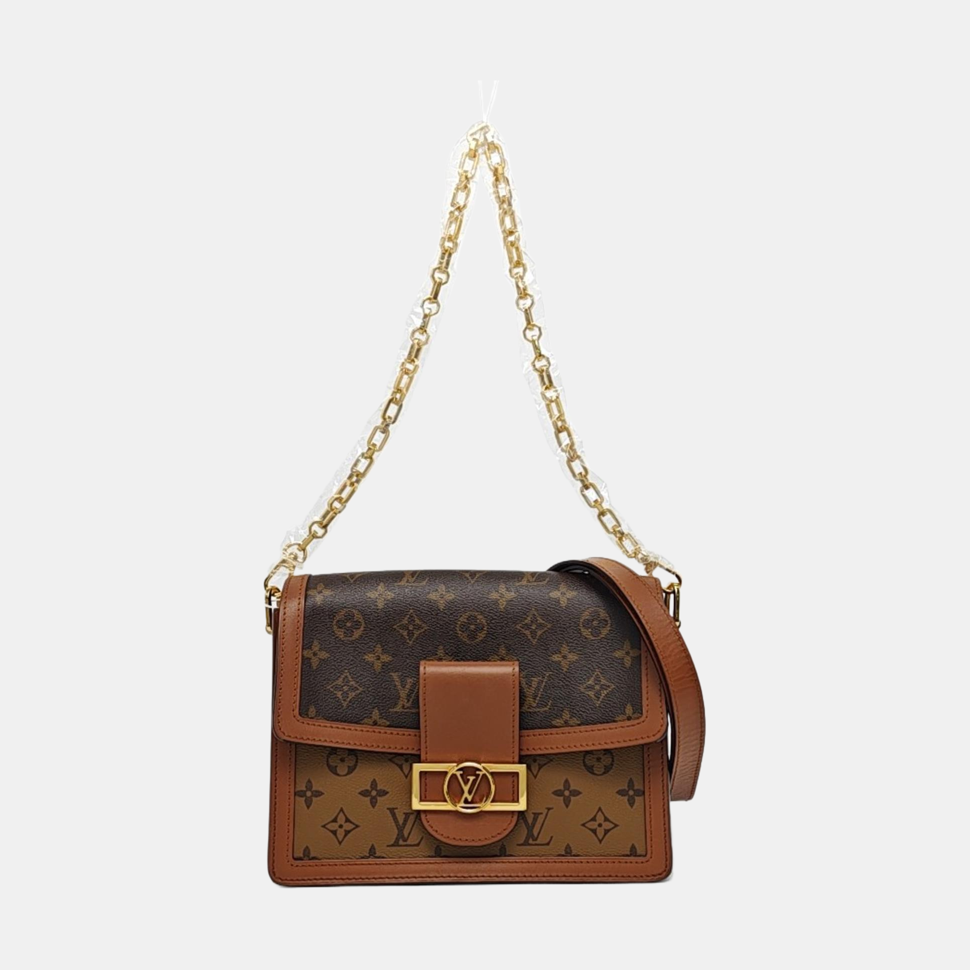 DAUPHINE MM Monogram Coated Canvas Brown